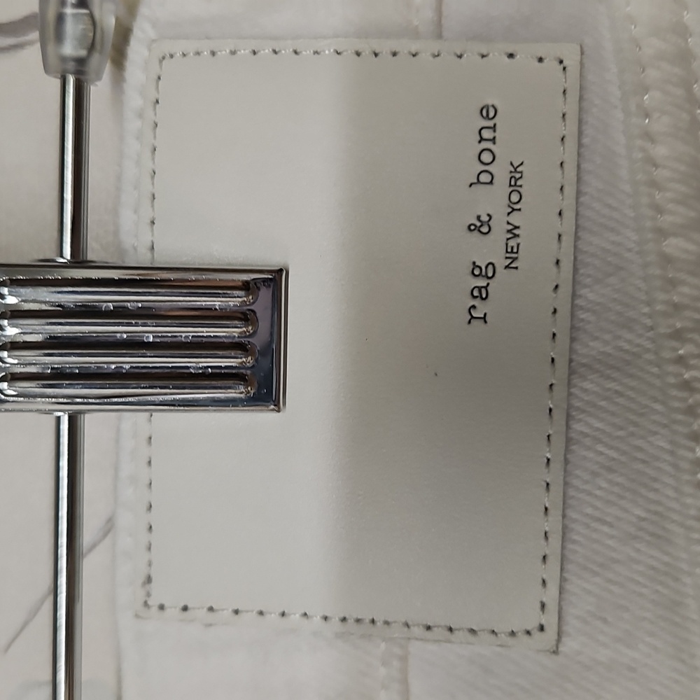 rag & bone Women's White Straight Leg Jeans - Picture 5 of 11